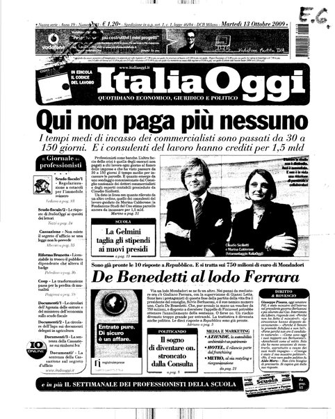 Italia oggi : quotidiano di economia finanza e politica